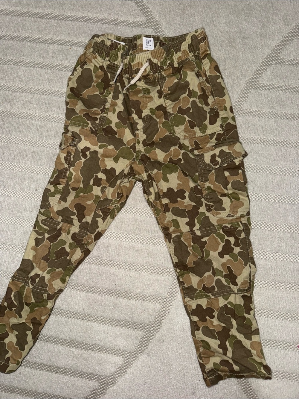 GAP Kids Camo Cargo Joggers - Green, Brown, Tan